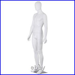 Male Mannequin Dress Form 73 Adjustable Mannequin Full Body Stand withBase White