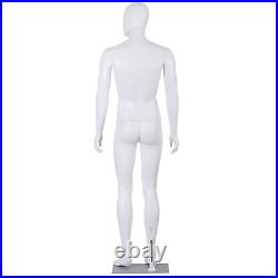 Male Mannequin Dress Form 73 Adjustable Mannequin Full Body Stand withBase White
