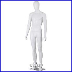 Male Mannequin Dress Form 73 Adjustable Mannequin Full Body Stand withBase White