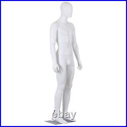 Male Mannequin Dress Form 73 Adjustable Mannequin Full Body Stand withBase White