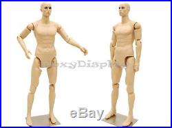 Male Mannequin Dress Form Display With flexible head arms and legs #MD-Z-MFXF