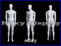 Male Mannequin Dress Form Display With flexible head arms and legs #MZ-HM01WEG
