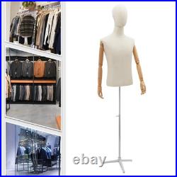 Male Mannequin Dress Form Torso with Stand for Clothing Display NEW