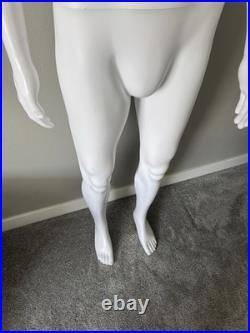 Male Mannequin Full Body Dress Form Adjustable 73Inch Realistic Detachable White
