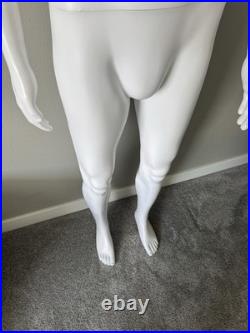 Male Mannequin Full Body Dress Form Adjustable 73Inch Realistic Detachable White