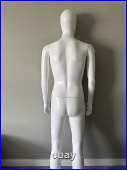 Male Mannequin Full Body Dress Form Adjustable 73Inch Realistic Detachable White