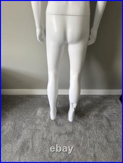 Male Mannequin Full Body Dress Form Adjustable 73Inch Realistic Detachable White