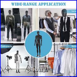 Male Mannequin Full Body Dress Form Adjustable 73 Realistic Detachable Display