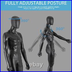 Male Mannequin Full Body Dress Form Adjustable 73 Realistic Detachable Display