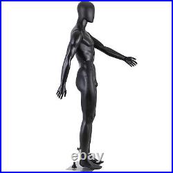 Male Mannequin Full Body Dress Form Adjustable 73 Realistic Detachable Display