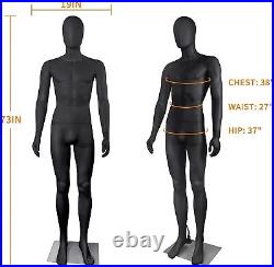 Male Mannequin Full Body Maniquine Model Stand Adjustable 73 inch