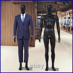 Male Mannequin Full Body Torso Manikin Dress Form Head Turns Detachable with Base