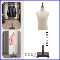 Male Mannequin Model with Stand, Mannequin Dress Form Half-length Model