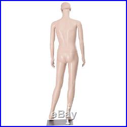 Male Mannequin Plastic Realistic Display Head Turns Dress Form with Base Full-Body