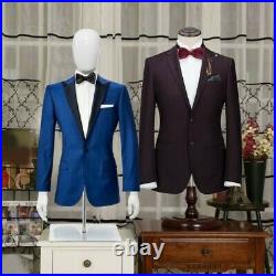 Male Mannequin Realistic Head Half Body Head Turn Model Clothing Easy Assembly