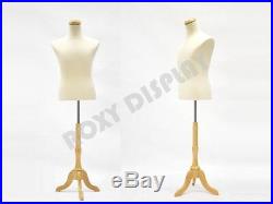 Male Mannequin Shirt Form With White Linen Dress Body Form #JF-33M01L+BS-01NX