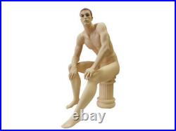 Male Mannequin Sitting Pose Dress Form Display #MD-KW12F