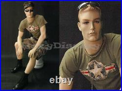 Male Mannequin Sitting Pose Dress Form Display #MD-KW12F