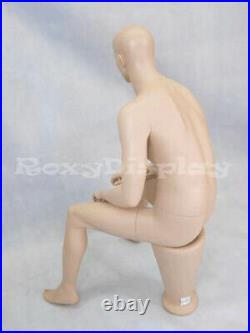 Male Mannequin Sitting Pose Dress Form Display #MD-KW15F