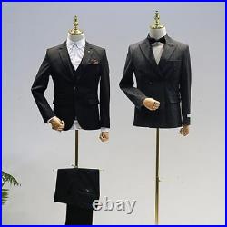 Male Mannequin Torso Body, Men Maniquine Dress Form with Flexible Medium Gold