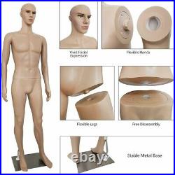 Male Mannequin Torso Dress Form Full Body 73 Inches Adjustable Dress Model DIY