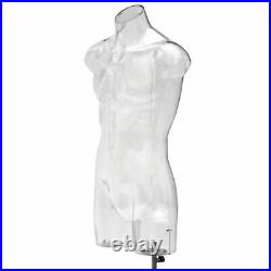 Male Mannequin Torso withFlange Clear