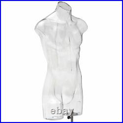 Male Mannequin Torso withFlange Clear