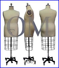 Male Professional Fashion Dressmaker Dress Form Mannequin With Collapsible Size 46