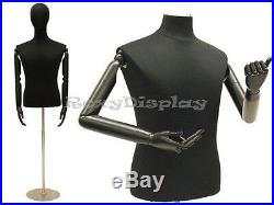 Male Shirt Hard Foam Dress Form with arms and head #JF-33M02ARM+BS-04