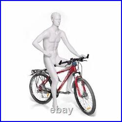 Male Sport Mannequin with Bicycle Riding Pose Dress Form Display #MZ-BY-M01