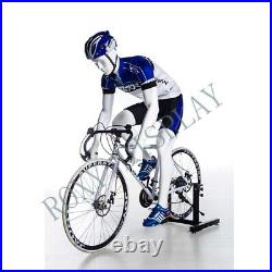 Male Sport Mannequin with Bicycle Riding Pose Dress Form Display #MZ-BY-M02