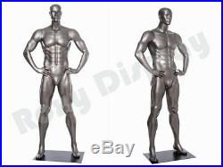 Male Sports Mannequin Abstract Style Muscular Football Player (Grey)