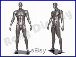 Male Sports Mannequin Abstract Style Muscular Football Player (Grey)