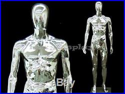 Male Unbreakable EggHead Plastic Chrome Mannequin #PS-SM1SCEG