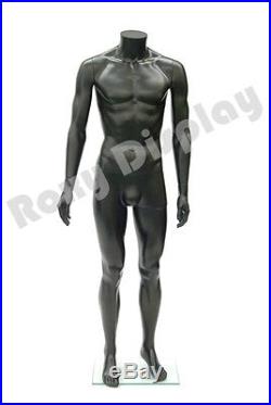 Male Unbreakable Egghead Plastic Mannequin Turnable & Removable Head PS-SM1BKEG