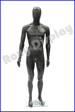 Male Unbreakable Egghead Plastic Mannequin Turnable & Removable Head PS-SM1BKEG
