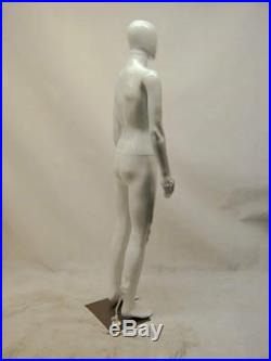 Male Unbreakable Plastic Egghead Mannequin Head can Turns Dress Form #PS-MEG4W