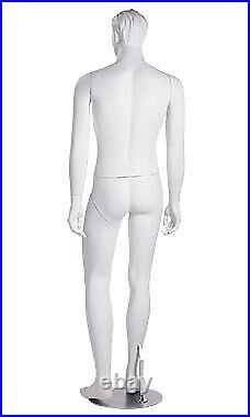 Male White Cameo Fiberglass Mannequin Height 6'1 With Base