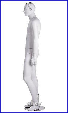 Male White Cameo Fiberglass Mannequin Height 6'1 With Base