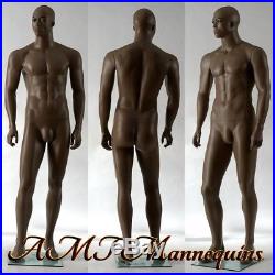 Male full body mannequins, African-American muscular guy manikin Andy