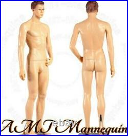 Male mannequin 6FT+ Metal stand, Head turns, Full body, Realistic manikin-YM8-F