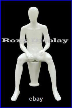 Male mannequin Dress Form Display Sitting Pose #MD-KW15DS