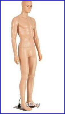 Male mannequin, Full body, realistic standing, 6ft manikin+Metal stand, YM3-F+1Wig