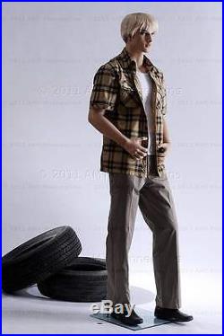 Male mannequin displays pants, military uniform suit, hand made man manikin-Zac