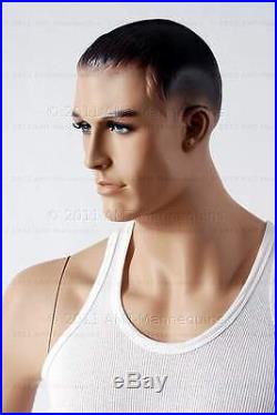 Male mannequin dummy man, realistic looking muscular, hand made manikin -Bob