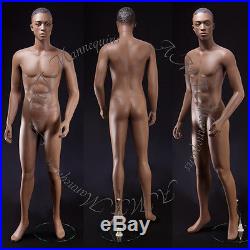 Male mannequins male manikin, painted skin, plastic african men manequin-W3-12-1