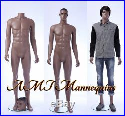 Male mannequins, with removable head, full body African men manikin-W2-2