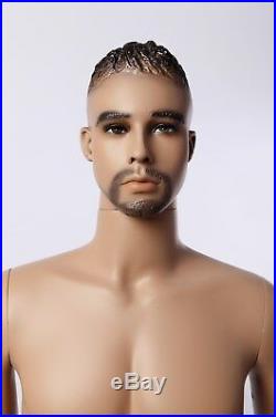 Male mannequins, with removable head, full body, bearded man manikin-W3-16-1