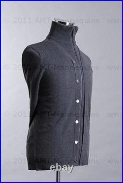 Male pinnable mannequin dress form+ stand, +2 jerseys(white/black) torso-H-102