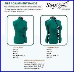 Mannequin Body Dress Form Medium Seamstress Adjustable Torso Tailors Display Sew